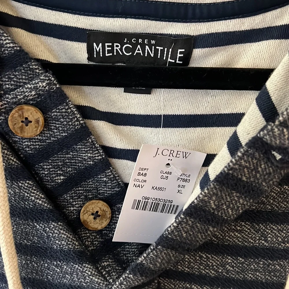 J. Crew striped hooded